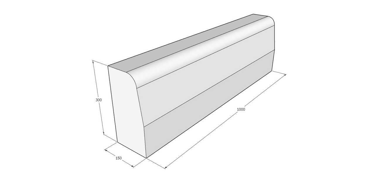 бордюр1000-1500-300дорожный бордюр1000-1500-300дорожный